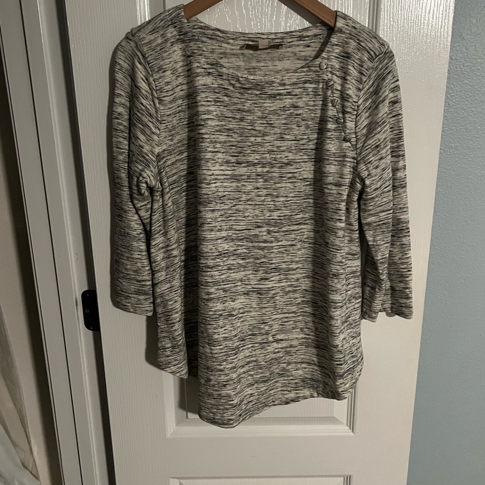 LOFT Gray Knit Top